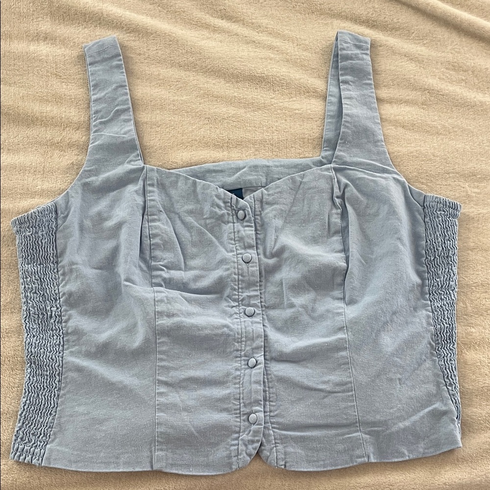 Old Navy Light Blue Sleeveless Blouse